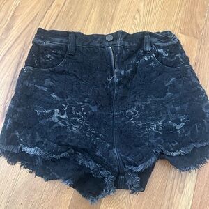 Stylish Black Lace Women Shorts